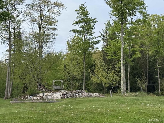 5452 W N Island Lake Rd, Hurley, WI 54534 - view of grassy yard featuring a view of trees