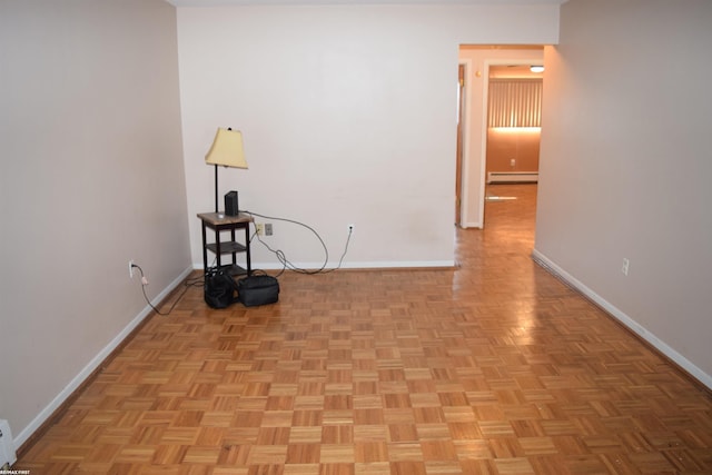 22800 Beaconsfield Ave, Eastpointe, MI 48021 - empty room featuring baseboard heating, baseboards, and a baseboard heating unit