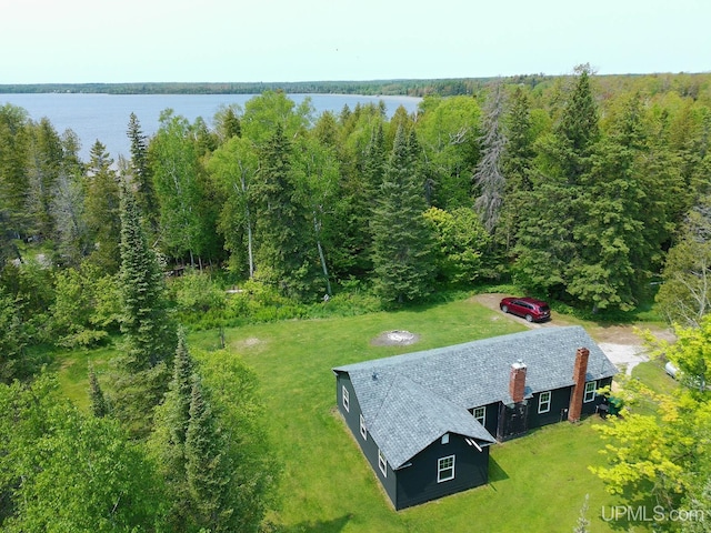 2731 W Jones Rd, Gulliver, MI 49840 - aerial view of property and surrounding area featuring a large body of water and a forest