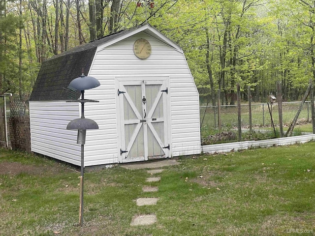 2600 S Hill Rd, Gladstone, MI 49837 - view of shed featuring a forest view