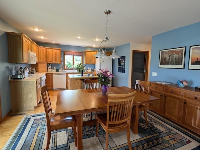 5663 Macintosh Dr, Bay City, MI 48706 - dining room with light wood-style floors and recessed lighting