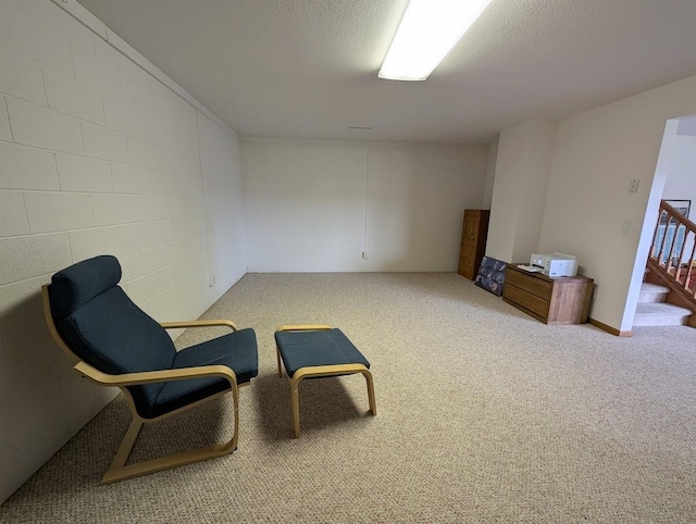 5663 Macintosh Dr, Bay City, MI 48706 - sitting room with carpet floors and stairway