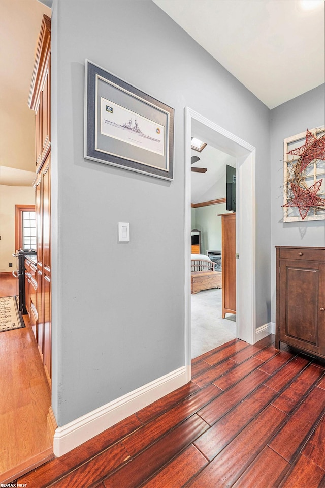 33473 Mulvey Rd, Fraser, MI 48026 - corridor with wood-type flooring and baseboards