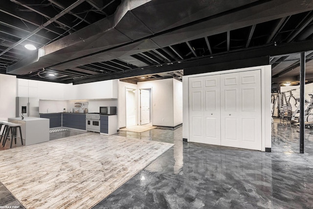 33473 Mulvey Rd, Fraser, MI 48026 - basement featuring stainless steel fridge