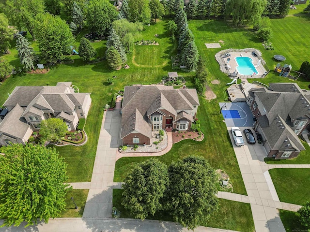 15158 Towering Oaks Dr, Shelby Twp, MI 48315 - view of subject property with a pool