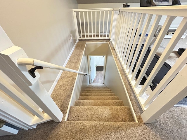 6586 N Coleman Rd, Coleman, MI 48618 - stairway with carpet