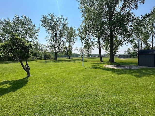 6586 N Coleman Rd, Coleman, MI 48618 - view of grassy yard with an outdoor structure