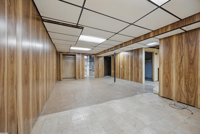 31565 Hayes Rd, Warren, MI 48088 - finished below grade area with wooden walls