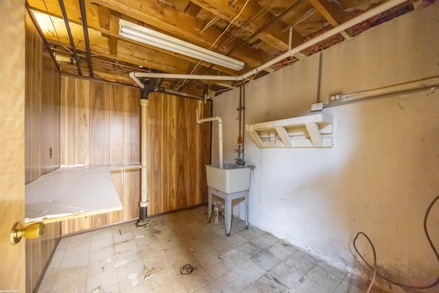 31565 Hayes Rd, Warren, MI 48088 - unfinished basement featuring tile patterned floors