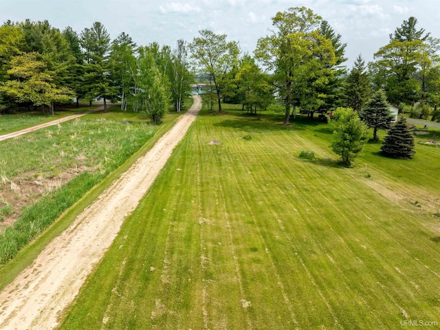 8096 Garth Point 25.25 Ln Rd, Rapid River, MI 49878 - view of yard featuring dirt driveway and view of scattered trees
