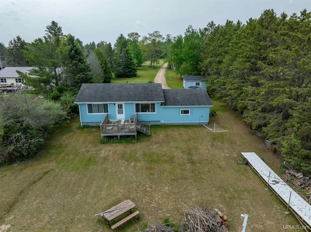 8096 Garth Point 25.25 Ln Rd, Rapid River, MI 49878 - aerial view of property and surrounding area with a forest