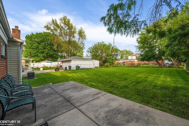 14108 La Chene Ave, Warren, MI 48088 - view of yard featuring central AC unit and a patio area