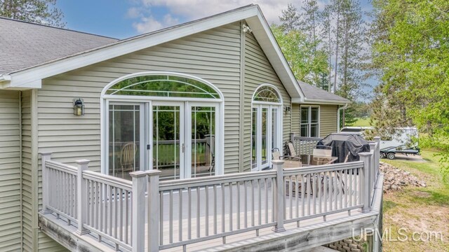 W5716 Warner Ln, Norway, MI 49870 - view of wooden terrace