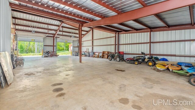 W5716 Warner Ln, Norway, MI 49870 - garage featuring metal wall