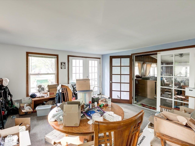 7150 Denissen St, Lexington, MI 48450 - dining room featuring french doors and carpet floors