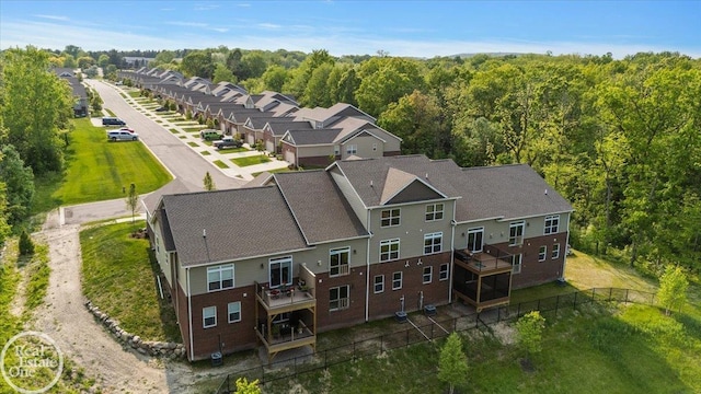 3095 Bridgewater Rd Unit # 30, Auburn Hills, MI 48326 - view from above of property with a heavily wooded area