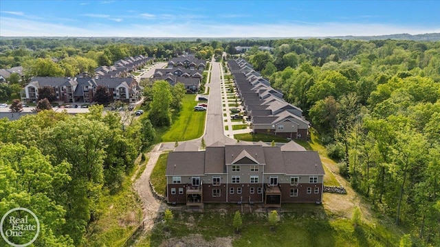 3095 Bridgewater Rd Unit # 30, Auburn Hills, MI 48326 - aerial perspective of suburban area featuring a forest