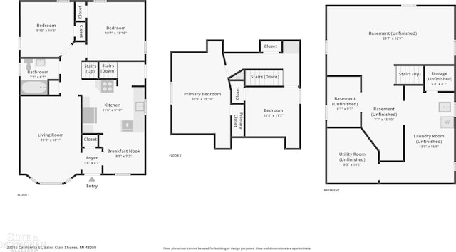 23016 California St, Saint Clair Shores, MI 48080 - floor plan / room layout