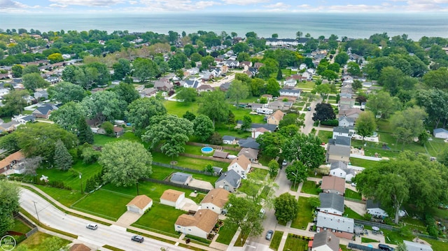 22301 Saint Gertrude St, Saint Clair Shores, MI 48081 - aerial view of property and surrounding area featuring nearby suburban area and a large body of water