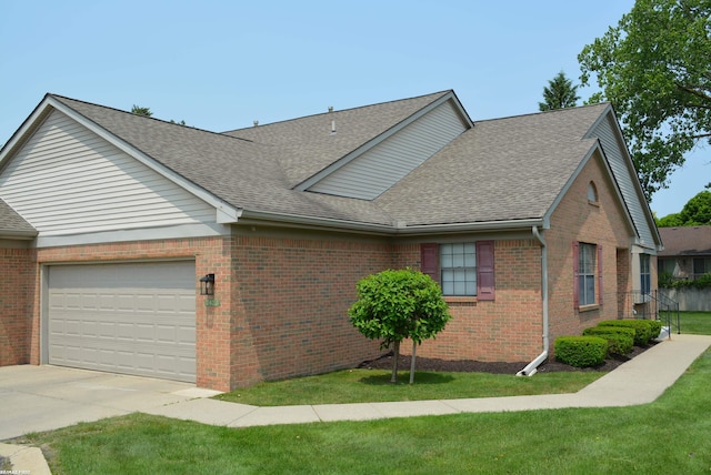 2423 Birchcrest Ct, Sterling Heights, MI 48314 - view of front of property with an attached garage, roof with shingles, and brick siding