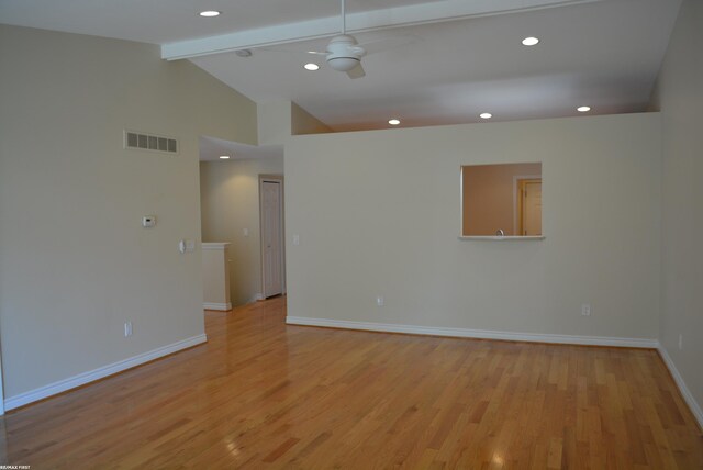 2423 Birchcrest Ct, Sterling Heights, MI 48314 - empty room featuring baseboards, light wood-type flooring, and recessed lighting