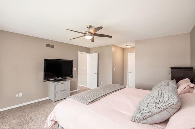 70226 Beebe St, Richmond, MI 48062 - bedroom featuring light colored carpet, baseboards, and ceiling fan