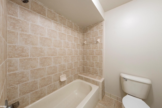 45259 Yorkshire Dr, Macomb, MI 48044 - bathroom featuring toilet, tile patterned floors, and bathtub / shower combination
