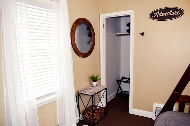 110 W Francis St, Ironwood, MI 49938 - bedroom with dark colored carpet, multiple windows, and baseboards