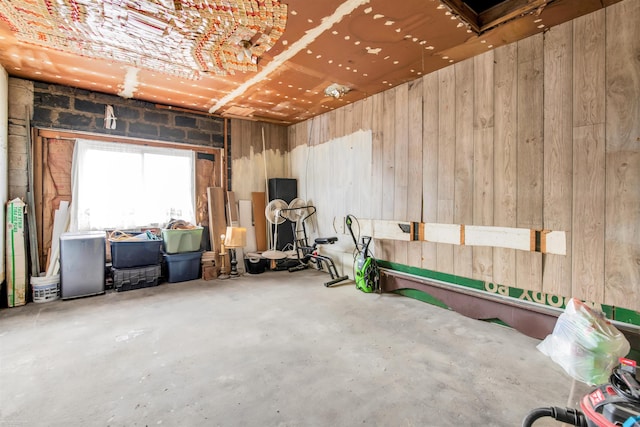 28316 Little Mack Ave, Saint Clair Shores, MI 48081 - garage with wooden walls