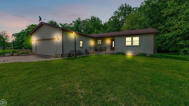 13533 Hough Rd, Allenton, MI 48002 - ranch-style house featuring driveway, a garage, and a lawn
