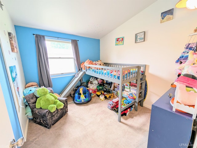 104 Provider St, Gwinn, MI 49841 - bedroom featuring carpet flooring and lofted ceiling