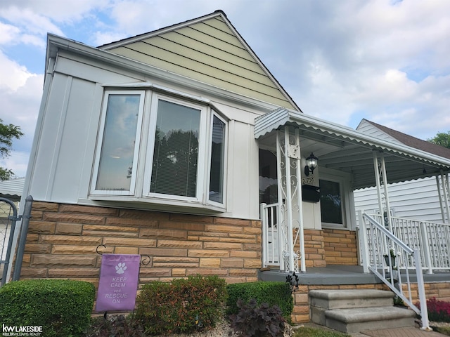 21758 Rausch Ave, Eastpointe, MI 48021 - view of front of home featuring stone siding