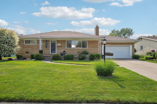 27735 Sylvan Ave, Warren, MI 48093 - single story home with brick siding, an attached garage, and driveway