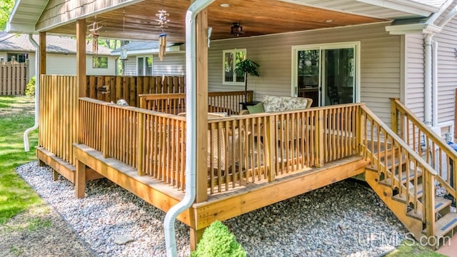 533 25th St, Gladstone, MI 49837 - view of wooden terrace