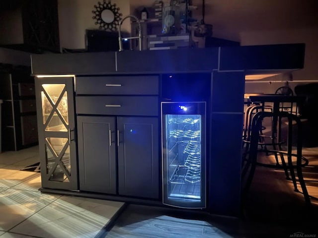 1335 28th St, Manistee, MI 49660 - bar with wine cooler