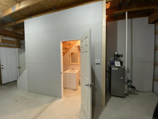 1335 28th St, Manistee, MI 49660 - below grade area with a sink