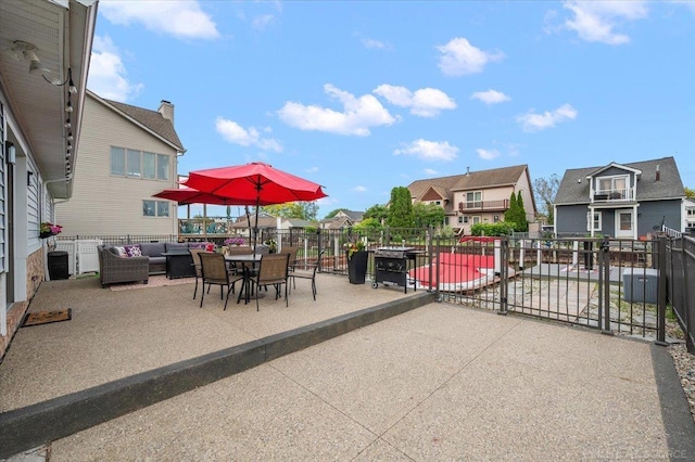 37738 Maplehill St, Harrison Twp, MI 48045 - view of patio featuring a residential view and outdoor lounge area