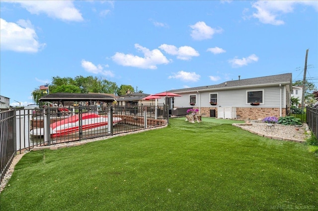 37738 Maplehill St, Harrison Twp, MI 48045 - fenced backyard featuring a gazebo