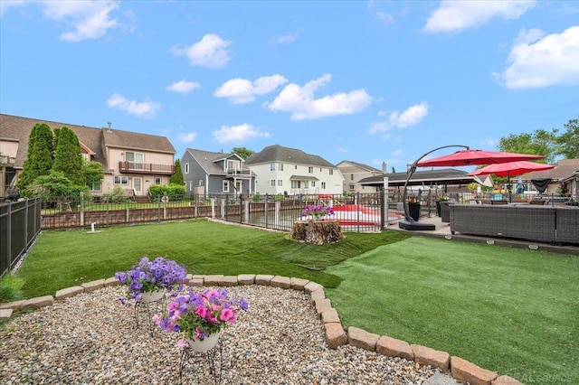 37738 Maplehill St, Harrison Twp, MI 48045 - view of yard featuring a residential view and a patio