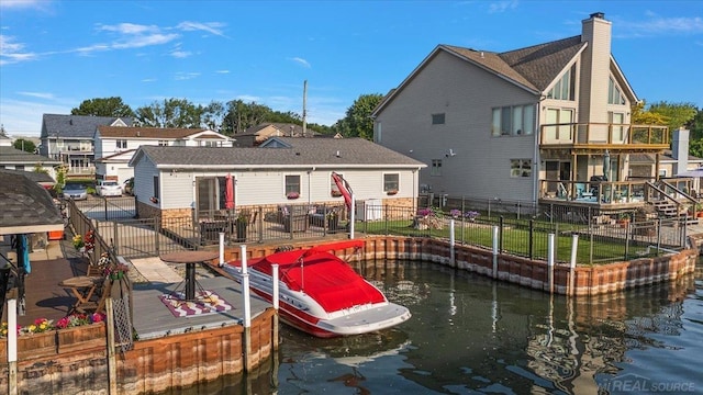 37738 Maplehill St, Harrison Twp, MI 48045 - dock area with a water view