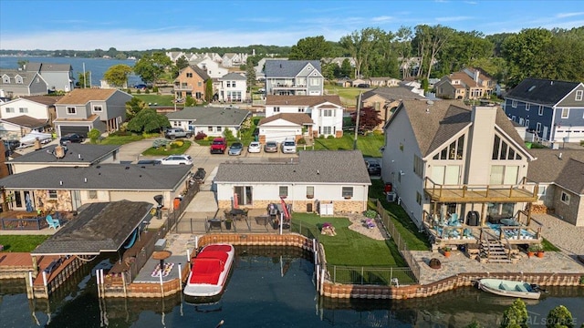 37738 Maplehill St, Harrison Twp, MI 48045 - aerial view of residential area featuring a large body of water
