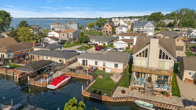 37738 Maplehill St, Harrison Twp, MI 48045 - aerial view of residential area with a large body of water