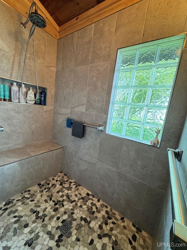5847 County 513 T Rd, Rapid River, MI 49878 - full bath featuring a tile shower