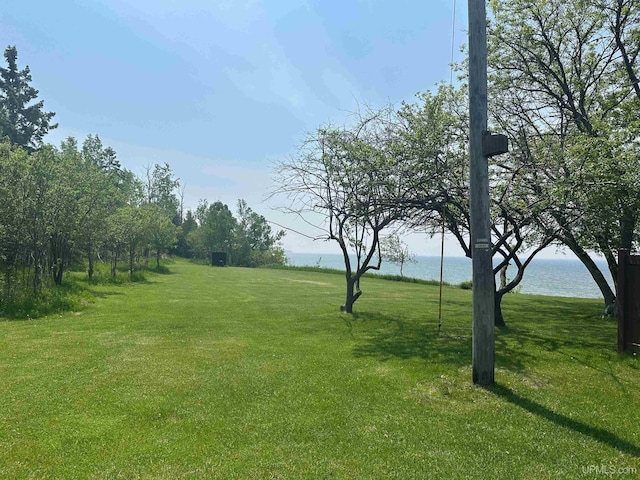 5847 County 513 T Rd, Rapid River, MI 49878 - view of grassy yard with a water view