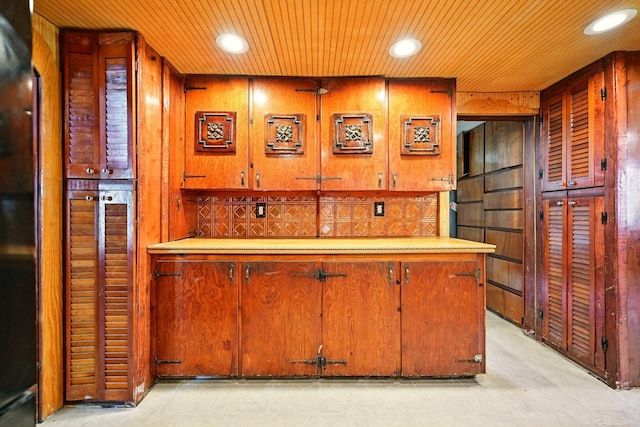 9970 Sedlock Ave, White Lake, MI 48386 - bar featuring recessed lighting and wooden walls