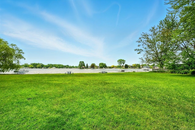 9970 Sedlock Ave, White Lake, MI 48386 - view of grassy yard featuring a water view