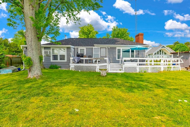 8941 Lakeshore Rd, Lexington, MI 48450 - view of front facade with a wooden deck and roof with shingles
