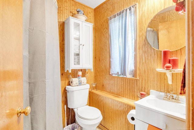 8941 Lakeshore Rd, Lexington, MI 48450 - bathroom with vanity and wooden walls