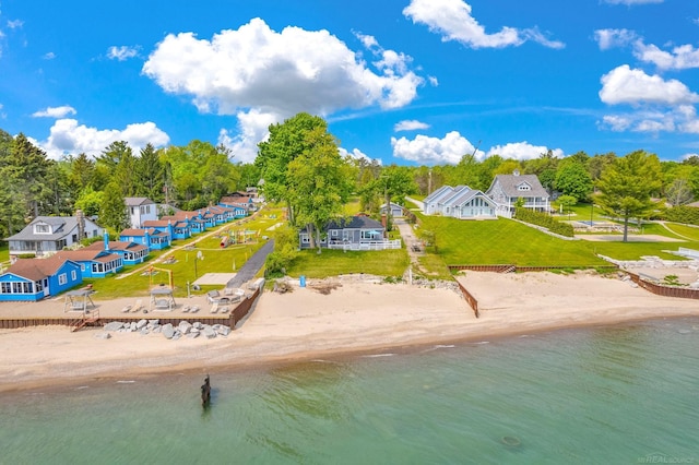 8941 Lakeshore Rd, Lexington, MI 48450 - aerial perspective of suburban area featuring expansive coastline
