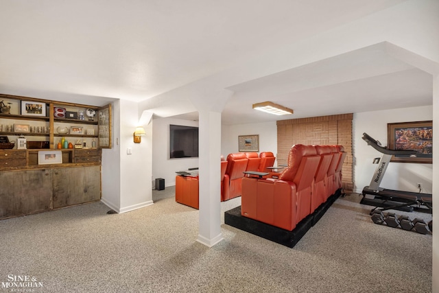 1435 Kensington Ave, Grosse Pointe Park, MI 48230 - carpeted cinema featuring baseboards